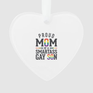 Ornamento Camisa Vintage Orgulhosa Mãe de um Filho Gay Intel