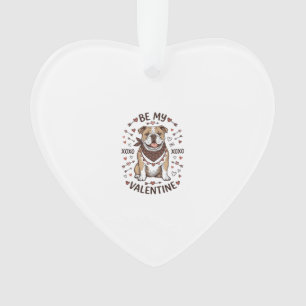 Ornamento Camisa Vintage Valentine Bulldog XOXO Design_1