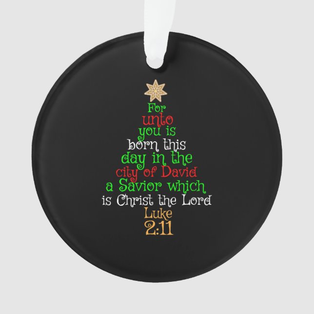 Ornamento Camisas de Árvore de Natal Cristão (Frente)