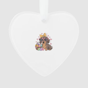 Ornamento Camisas de Dachshund Fofo de Páscoa Dachshund