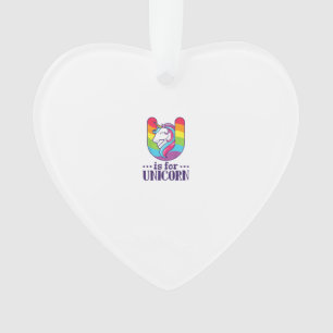 Ornamento Camiseta Alfabeto Infantil U É Para Unicórnio