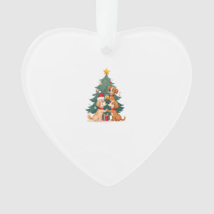 Ornamento Camiseta Árvore de Natal Cachorro Engraçado Cães F