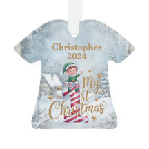 Camiseta de Acrílico Personalizada de 1º Natal
