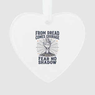 Ornamento Camiseta de Motivação de Horror com Citação de Cor