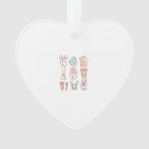 Ornamento Camiseta de Páscoa de Assistente Dentária Coelhinh
