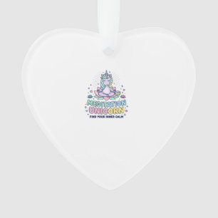Ornamento Camiseta de Tipografia Negrito Unicórnio Meditação