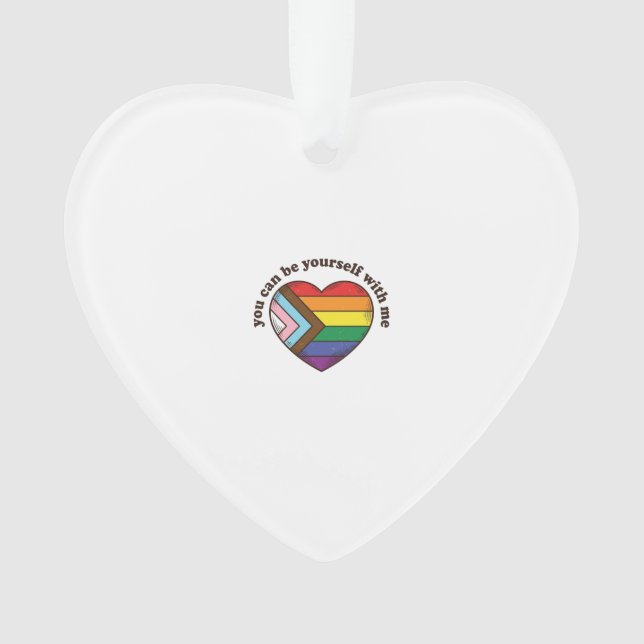 Ornamento Camiseta Orgulho Coração Você Pode Ser Você Mesmo  (Frente)