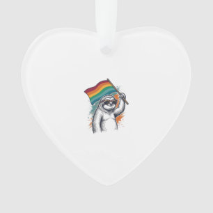 Ornamento Camiseta Orgulho Sloth Vintage Engraving Design_1