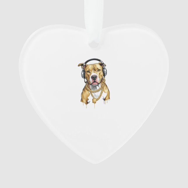 Ornamento Camiseta Pitbull estilo de rua (Frente)