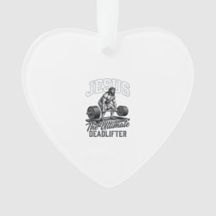 Ornamento Camiseta Vetorial Vintage Jesus Ultimate Deadlifte