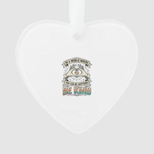 Ornamento Camiseta Vintage Desenho Coração Arco-Íris Mãos Se