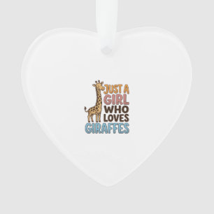 Ornamento Camiseta Vintage Só Uma Garota Que Ama Girafas (5)