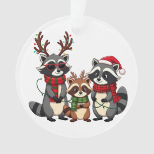 Ornamento Campos de Natal em Combinação à Família Santa Hat