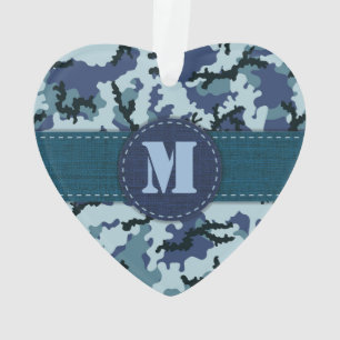 Ornamento camuflagem do marinho