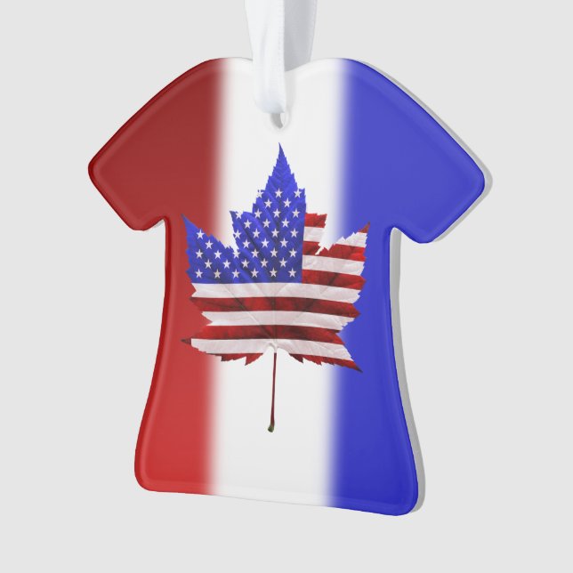 Ornamento Canadá EUA Ornament EUA Canadá Souvenir Puck (Frente)