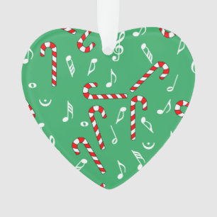 Ornamento Candy Cane Music Notes