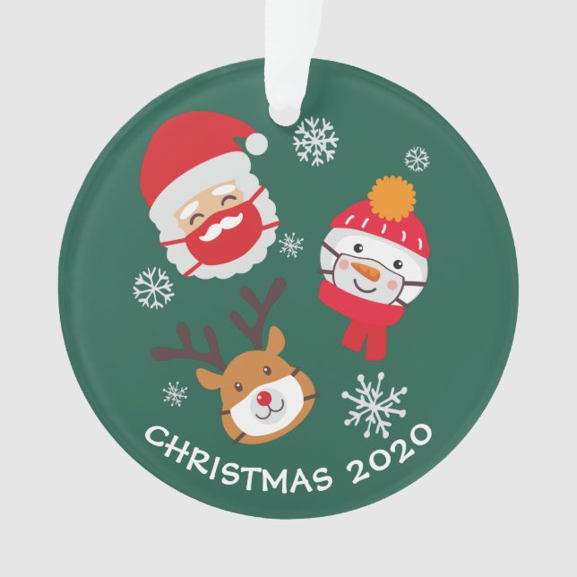 Ornamento Canto Natal 2020 Comemorativo da Quarentena (Frente)
