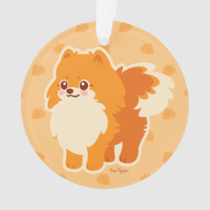 Ornamento Cão bonito Kawaii Pomeranian