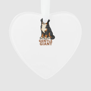 Ornamento Cão de Montanha Bernês Gigante Gentil.