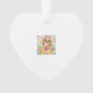 Ornamento Cão de Páscoa Orelha de Coelho Engraçado Golden Re