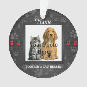 Ornamento Cão ou Gato Personalizado Poem Memória