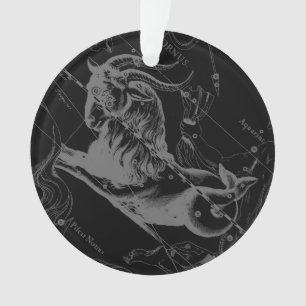 Ornamento Capricórnio Constelação Map Vintage Hevelius 1690