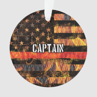 Ornamento Captain Firefighter Flag