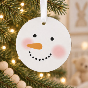 Ornamento Cara de Boneco de Neve Feliz Natalino Lembrança