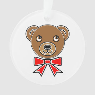 Ornamento Cara de urso engraçado