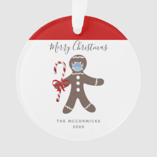 Ornamento Cara Engraçado Máscara Gingerpão Personalizado