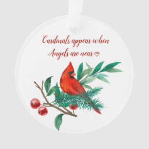Ornamento Cardinal Angels Lembrança Foto Personalizada