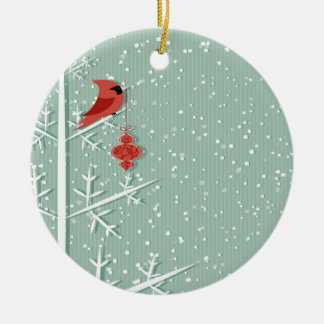 Ornamento cardinal vermelho