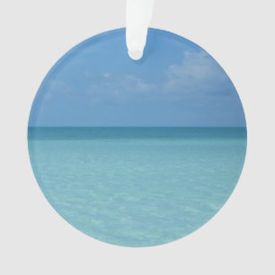 Ornamento Caribe Horizonte Turquesa Tropical Azul
