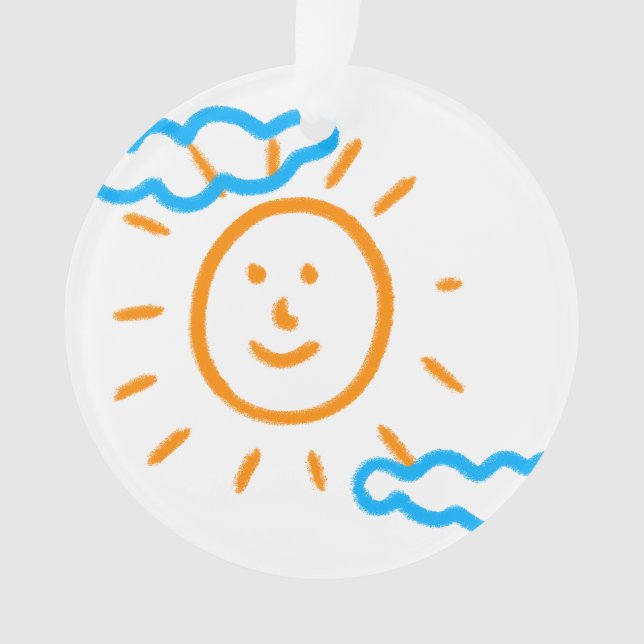 Ornamento Carregar Crianças de Desenho Transformando Trabalh (Frente)