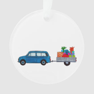 Ornamento Carro de Natal com presentes