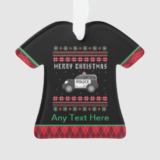 Ornamento Carro de Polícia Personalizado - Natal Feio