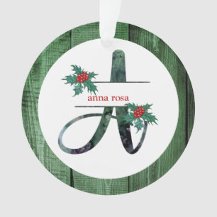 Ornamento *~* Carta A FOTO Natal AP44 Para Madeira Rústica