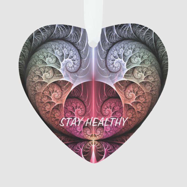 Ornamento Cartaz, Abstrato Surreal Fantasy Fractal Texto (Frente)