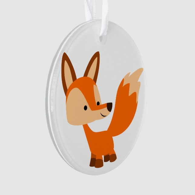 Ornamento Cartoon Bonito Fox Acrilato De Fox (Frente)