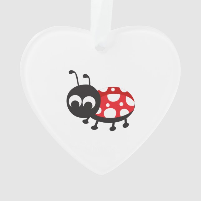 Ornamento Cartoon Bonito Ladybug (Verso)