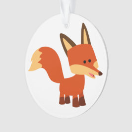 Ornamento Cartoon de Astute em Cuta Fox Arnament