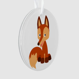 Ornamento Cartoon de Cunning Fox Ornament Acrílico