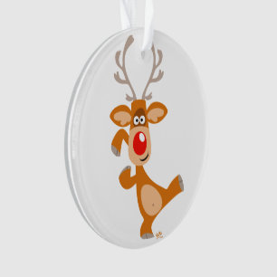 Ornamento Cartoon de dança cômoda Reindeer acrílico ornament