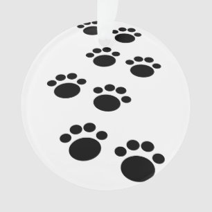 Ornamento Cartoon de Pet Paw Trail