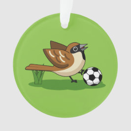 Ornamento Cartoon Gelado Jogando Futebol