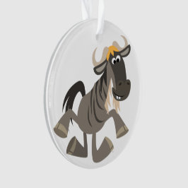 Ornamento Cartoon Tap Dancing Wildebeest Arylic Ornament