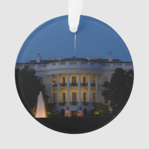 Ornamento Casa Branca de Natal à Noite em Washington DC