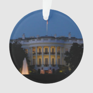Ornamento Casa Branca de Natal à Noite em Washington DC