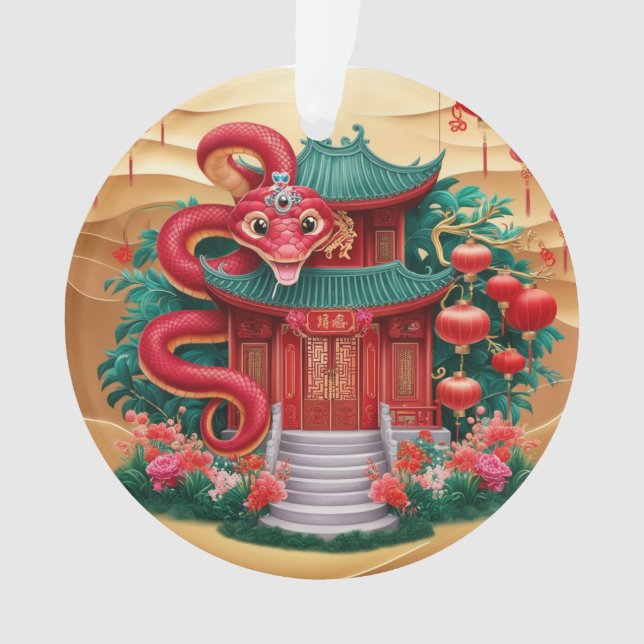 Ornamento Casa Cobra Madeira  (Frente)