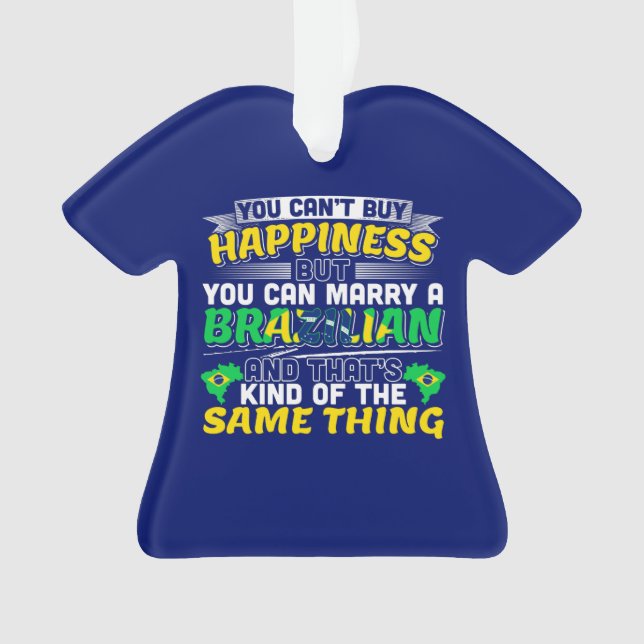 Ornamento Casado brasileiro - Felicidade no Brasil (Frente)
